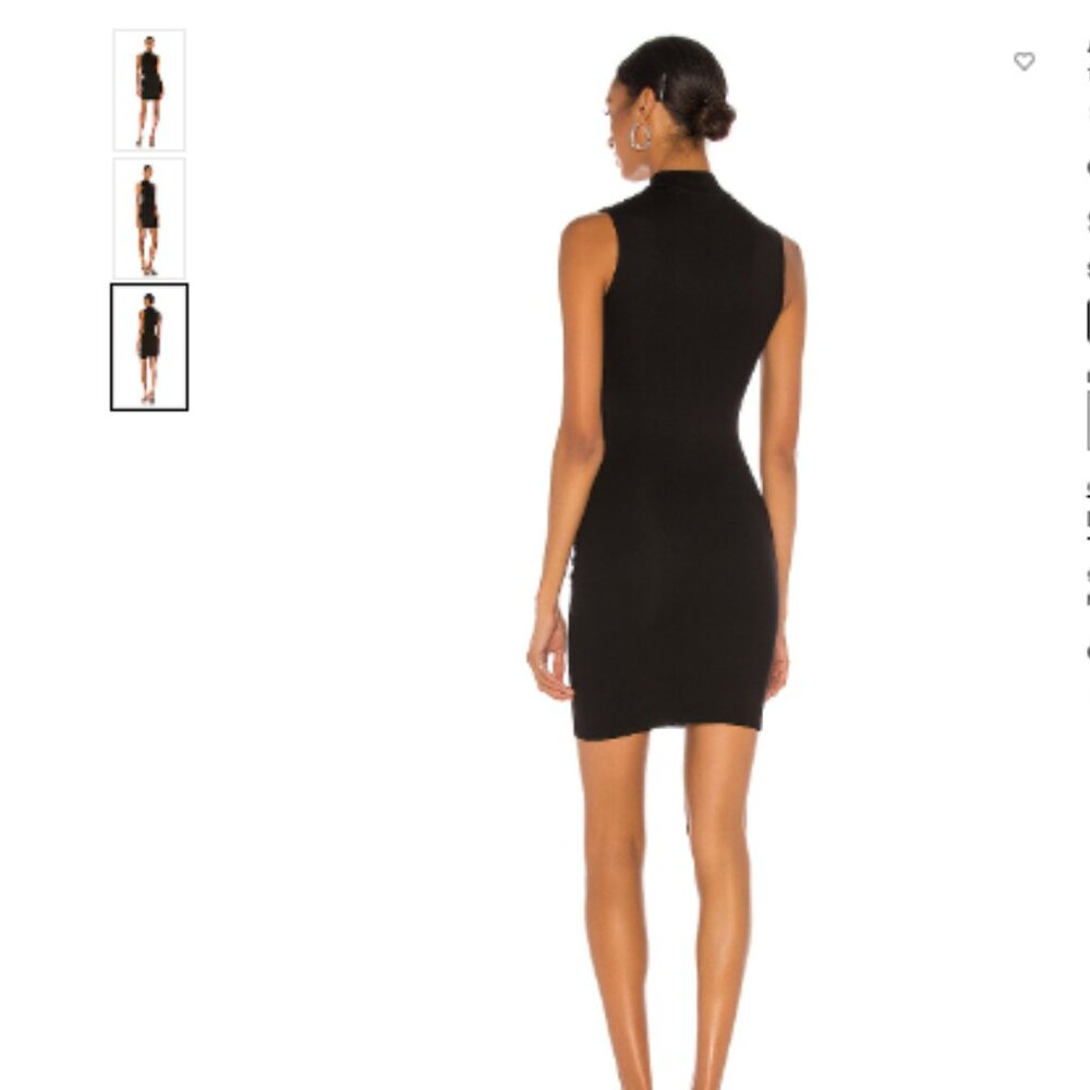 NWT The Line by K Ayme Ribbed Mockneck Dress Black Small - Picture 5 of 9